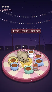 Tea Cup Ride: pour to the line